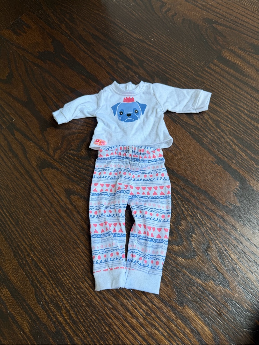 Our Generation Snuggle Up Pug Pajamas outfit.